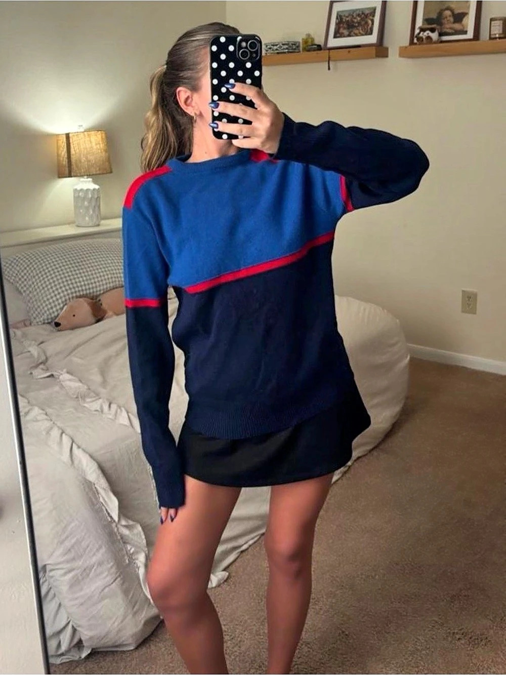 1980s Meister Color Block Wool Sweater Size XL